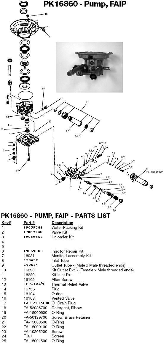 Excell 37801 pump parts